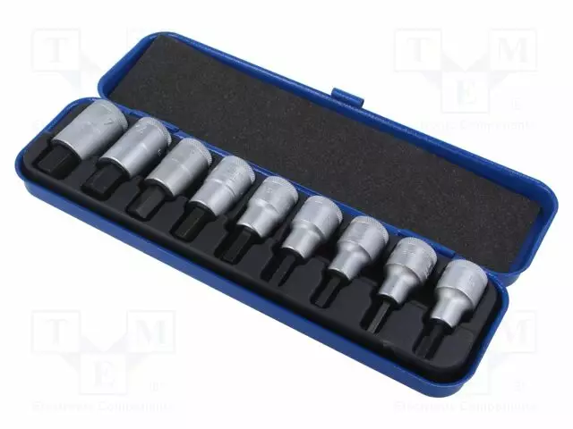SOCKET: HEX KEY-BIT-SET - 9PCS. - Hylsyavainsarjat - GEDORE-6156250 - 1