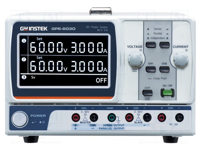 LABORATORY POWER SUPPLY: STANDARD - LINEAR,MULTI-CHANNEL - 0÷3A - Laboratorioteholähteet - GPE-6030 - 1