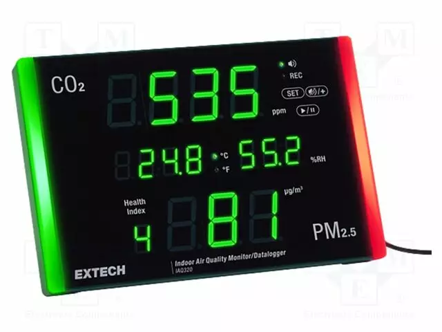 MITTARI: ILMANLAATU-ALUE: 0÷9999PPM (CO2) - -10÷60°C - NÄYTTÖ: LED - Kaasumittarit ja -dataloggerit - IAQ320 - 1