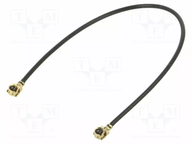 KAAPELI - 0,5M - IPEX MHF 1,MOLEMMIN PUOLIN - MUSTA - KULMA - Antennijohdot - IPEX-IPEX-500 - 1