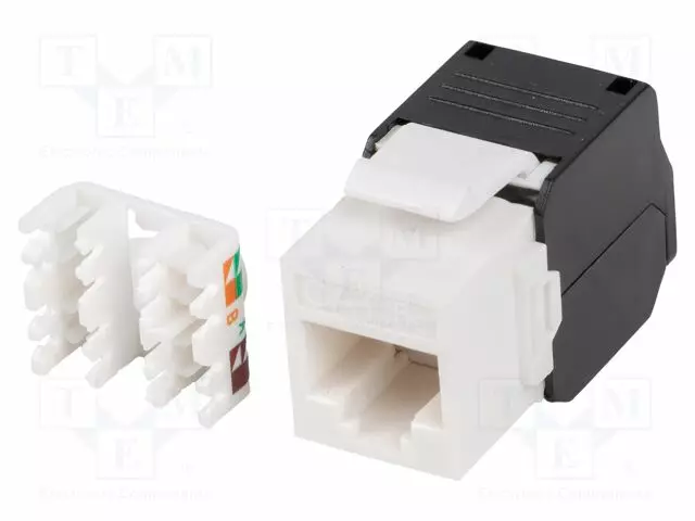 RJ45 MODUULI - VALKOINEN,MUSTA - CAT: 5E - JOHTOON - RJ45-PISTORASIA - Tietokonetarvikkeet - muut - KSU5-4000 - 1