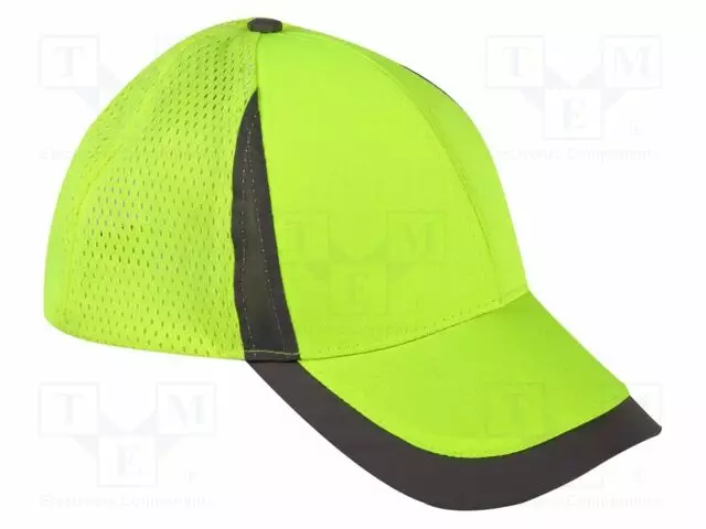 HIGH-VISIBILITY CAP - ADJUSTABLE,WITH NET - KELTAINEN - POLYESTER - Pää- ja kasvosuojat - LAHTI-L1010500 - 1