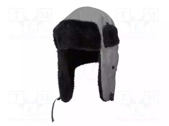 BEANIE - FURLINED,WITH FLAPS - GREY - POLYESTER - 12PCS - SIZE: 57-61 - Pää- ja kasvosuojat - LAHTI-L1020100 - 1