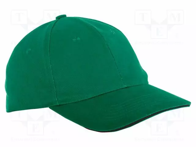 BASEBALL CAP - VIHREÄ - COTTON - 12PCS - SIZE: 57-61 - 290G/M2 - Pää- ja kasvosuojat - LAHTI-L1816300 - 1