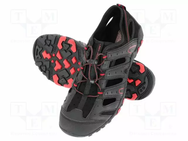 SANDALS - SIZE: 40 - MUSTA-PUNAINEN - KNITWEAR - TREKKING - Turvakengät ja polvisuojat - LAHTI-L3061540 - 1