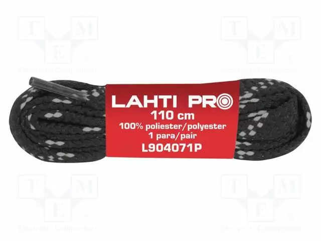 SHOELACES - MUSTA-GREY - FLAT - 10SET - 1100MM - Työ- ja suojavaatteet - LAHTI-L9040810 - 1