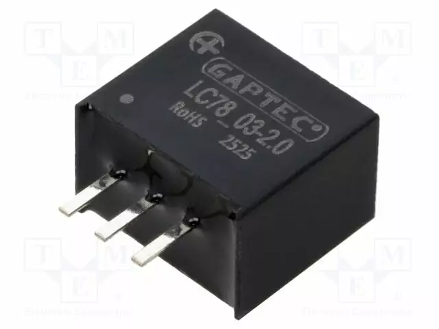 DC/DC MUUNNIN - TULOJÄNNITE 4,5÷30VDC - LÄHTÖJÄNNITE 3,3VDC - ILÄH: 2A - THT - 600KHZ - DC/DC muuntimet - LC78-03-2.0 - 1