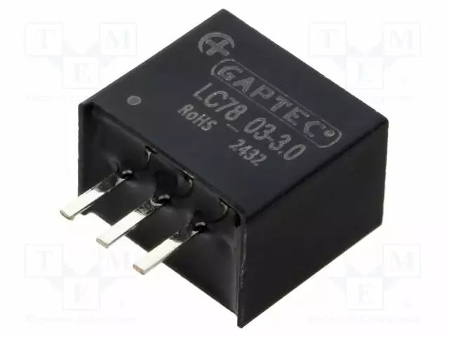 DC/DC MUUNNIN - TULOJÄNNITE 4,5÷28VDC - LÄHTÖJÄNNITE 3,3VDC - ILÄH: 3A - THT - 150KHZ - DC/DC muuntimet - LC78-03-3.0 - 1