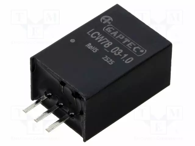 DC/DC MUUNNIN - TULOJÄNNITE 5÷72VDC - LÄHTÖJÄNNITE 3,3VDC - ILÄH: 1A - THT - LCW78_1.0 - DC/DC muuntimet - LCW78-03-1.0 - 1