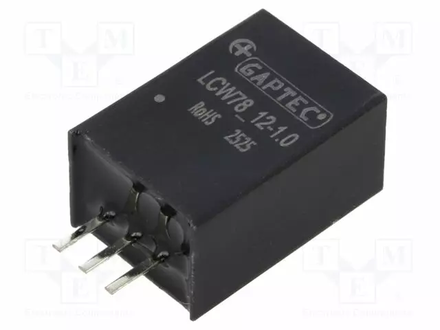 DC/DC MUUNNIN - TULOJÄNNITE 15÷72VDC - LÄHTÖJÄNNITE 12VDC - ILÄH: 1A - THT - LCW78_1.0 - DC/DC muuntimet - LCW78-12-1.0 - 1