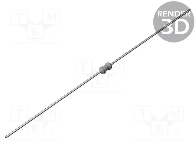 METALLIKALVOVASTUS - 78,7OHM - 400MW - ±1% - V - 200V - Ø0,5X29MM - Vastukset - läpijuotettavat - THT - MBA0204VC7879FCT00 - 1