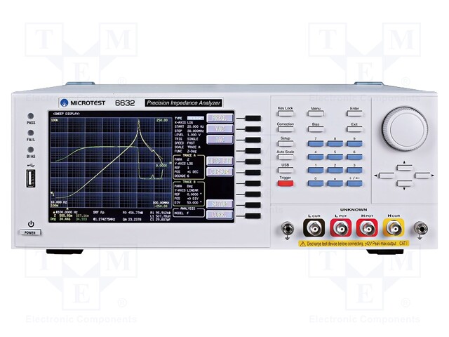 IMPEDANSSIANALYSAATTORI - MITTAUSTARK: ±0,08% - LCD TFT 7" - LCR Mittarit - MCT-6632-50 - 1