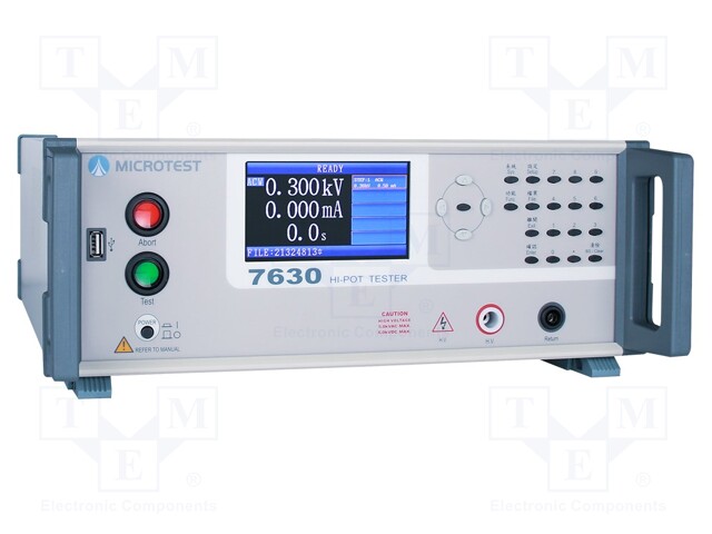 TURVATESTERI - 1OHM÷12GOHM - UTEST: 10÷5000VAC,10÷6000VDC - TRUE RMS - Sähköturvallisuustesterit - MCT-7630 - 1