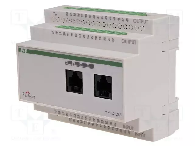 18-KANAVAINEN OHJAIN - SMART HOME - CAN - DIN-KISKOLLE - 24VDC - IP20 - Rakennusautomatiikka - MH-IO12E6-10 - 1