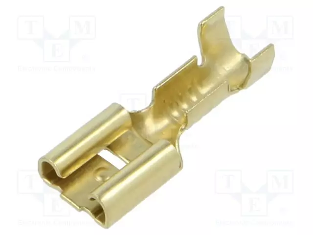 PURISTUSLIITIN - LITTEÄ - 6,3MM - 0,8MM - NAARAS - 1÷2,5MM2 - PURISTETTAVA - Eristämättömät liittimet - MS-6.3-2100 - 1