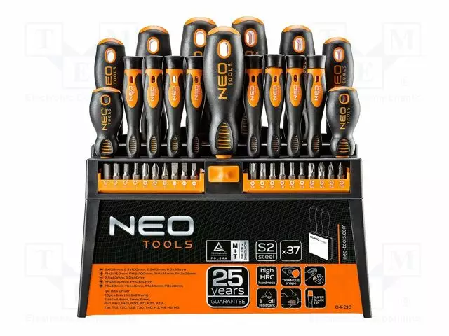 RUUVIMEISSELI: YLEIS-SARJA - PHILLIPS,LITTEÄ,TORX® - 37KPL - Ruuvimeisselit ja sarjat - NEO-04-210 - 1
