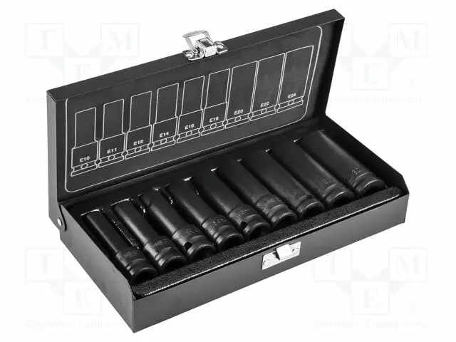 SOCKET: TORX®-SET - SOCKET SPANNER,IMPACT - HOLDER: SQUARE - 1/2" - Hylsyavainsarjat - NEO-12-110 - 1