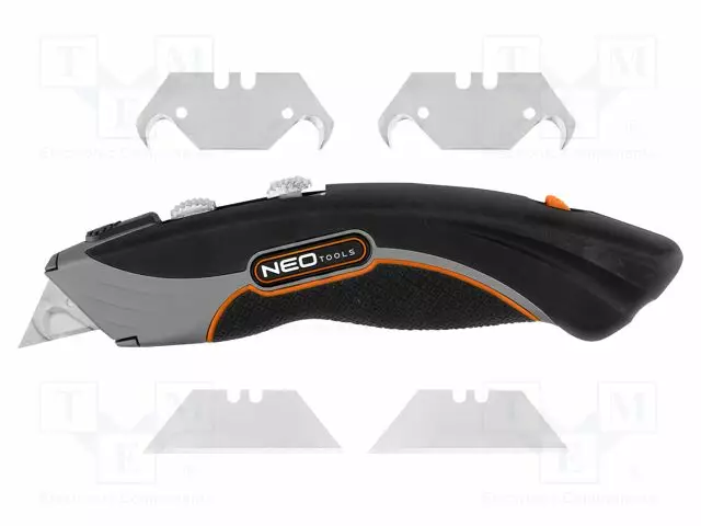 KNIFE - HANDLE MATERIAL: ABS,TPR - BLADES: HOOK,TRAPEZOIDAL - Sakset ja puukot - NEO-63-700 - 1