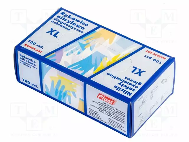 SUOJAKÄSINEET - KOKO: XL - SININEN - NITRIILI - 100KPL - PAHVI- - Suojakäsineet - PL.12-13-240 - 1