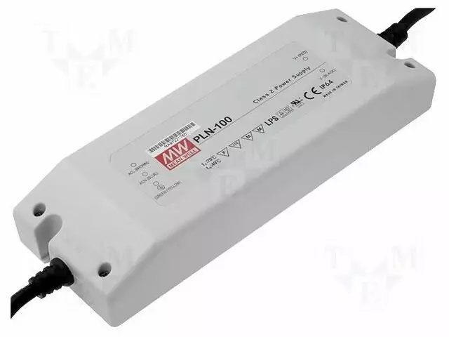 VIRTALÄHDE: IMPULSSI - LED - 96W - 20VDC - 4,8A - 90÷264VAC - 127÷417VDC - LED teholähteet - PLN-100-20 - 1