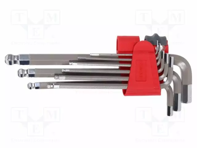 WRENCH: HEX KEY-SET - SPHERICAL - S2 STEEL - 9PCS. - Kuusiokolo- ja TORX avaimet - PRE-48330 - 1