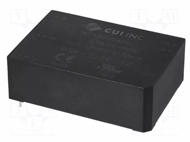 AC/DC MUUNNIN - 21W - TULOJÄNNITE 85÷264VAC - ILÄH: 4,1A - OUT: 1 - 79% - THT - AC/DC muuntimet - PSKS25D5-BEL-0 - 1