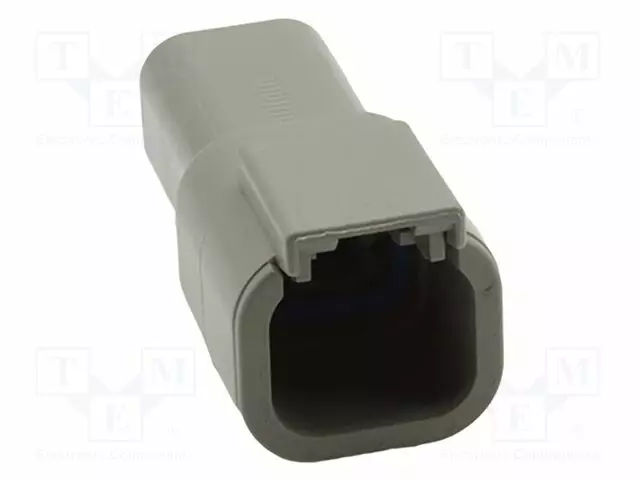 LIITIN: JOHTO-JOHTO - PISTOKE - PIN: 4 - SUORA - PURISTUS - HARMAA - Ajoneuvoliittimet - PX0011P04GY-BUL-0 - 1