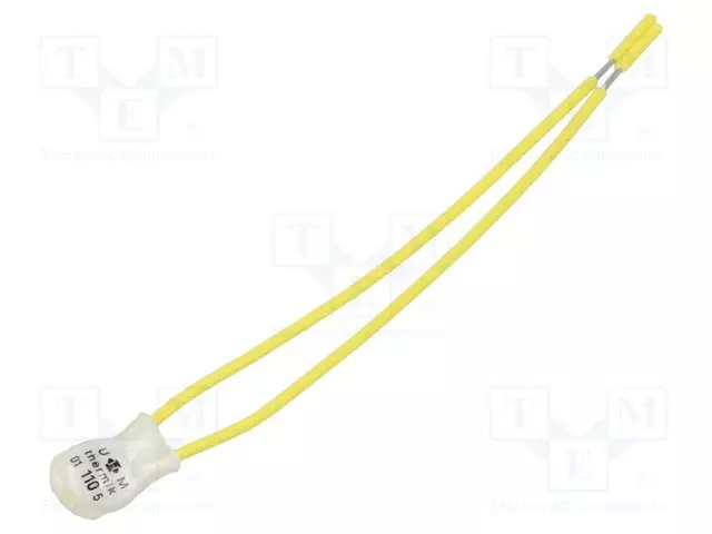 TERMOSTAATTI - NC - 110°C - 2,5A - 250VAC - JOHDOT - ±5°C - 0,1M - Teollisuus termostaatit - S01-110 - 1