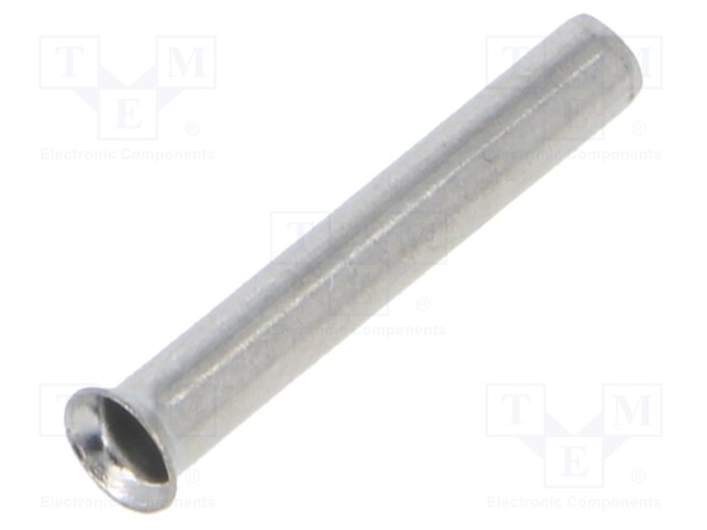 PÄÄTE: PÄÄTEHOLKKI - ERISTÄMÄTÖN - KUPARI - 2,5MM2 - 18MM - TINATTU - Pääteholkit ja jatkoholkit - TA-2.5-18100 - 1