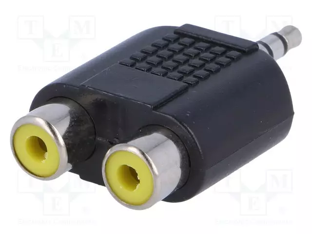 ADAPTERI - 3,5MM PLUGI,RCA-PISTORASIA X2 - STEREO - Audioliitinadapterit - AC-010 - 1