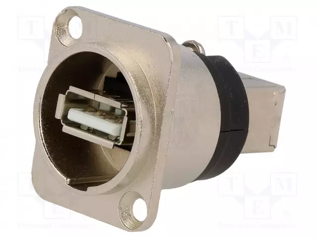 ADAPTERI - F LIITINT - SUORA - USB 2.0 - METALLI - 19X24MM - USB liittimet - CP30110 - 1