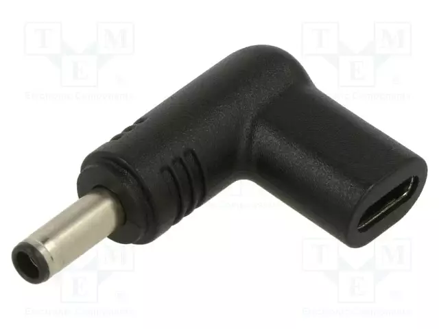 ADAPTERI - USB C RASIA,DC 4,5/3,0 LIITIN - LIITTIMEN VÄRI: MUSTA - DC virtakaapelit - AK-ND-C10 - 1