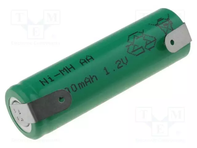 AKKU: NI-MH - AA - 1,2V - 2200MAH - JUOTOSLEVYT - Ø14,5X48,7MM - 1KPL - Akut - ACCU-AA220 - 1