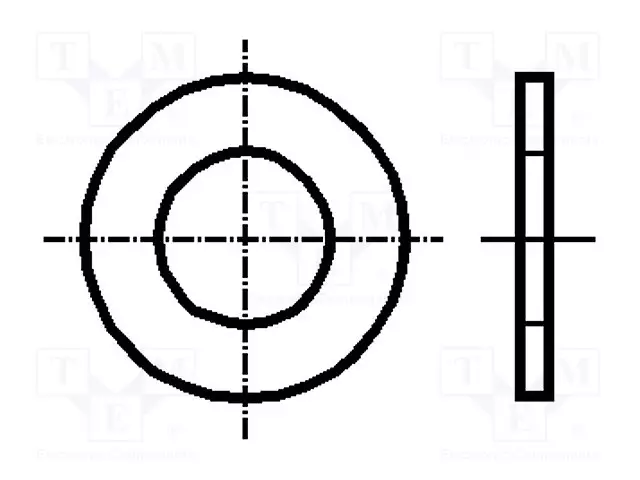 ALUSLEVY - PYÖREÄ - M3 - D=8MM - H=0,8MM - RUOSTUMATON TERÄS A2 - Aluslevyt ja prikat - B3BN84540 - 1