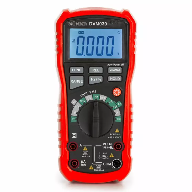 Auto-range rugged true RMS digital multimeter - CAT III - 1000 V - 8 functions - Digitaaliyleismittarit - DVM030 - 1
