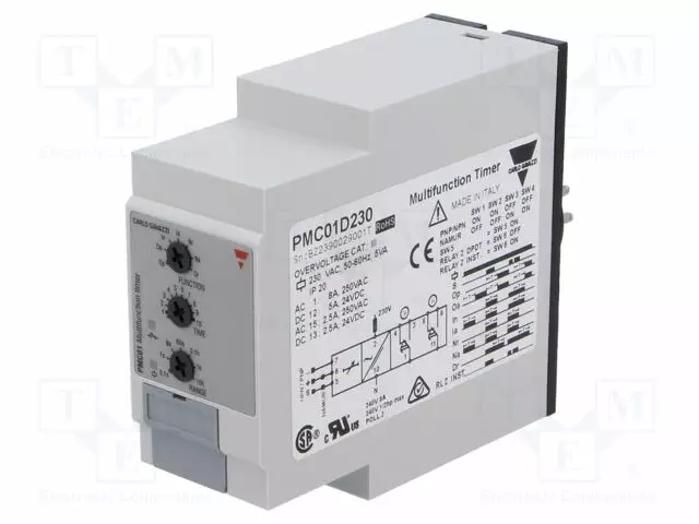 AUTOMATION MODULE: PROGRAMMABLE TIME SWITCH - 0,1S÷100H - DPDT - Aikareleet ja ajastimet - PMC01D230 - 1