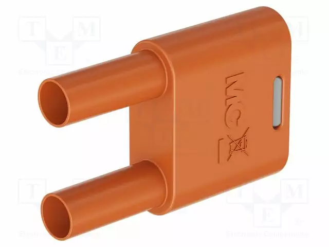 LABORATORY CONNECTOR: 4MM BANANA - 32A - ORANGE - INSULATED - Banaaniliittimet 4mm - SKS2-4N-19-30 - 1