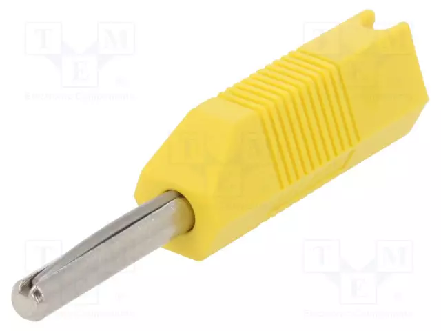 LABORATORIOBANAANILIITIN 4MM - PISTOKE - 16A - 50VDC - KELTAINEN - Banaaniliittimet 4mm - 553-0700 - 1