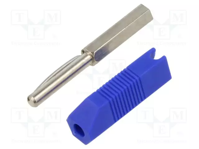 LABORATORY CONNECTOR: 4MM BANANA - PLUG - 16A - 50VDC - BLUE - 2.5MM2 - Banaaniliittimet 4mm - 553-0200 - 1