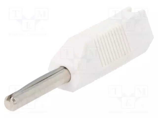 LABORATORIOBANAANILIITIN 4MM - PISTOKE - 16A - 50VDC - VALKOINEN - Banaaniliittimet 4mm - 553-0600 - 1