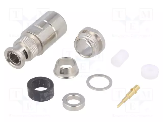 LIITIN: BNC - PISTOKE - UROS - SUORA - 50OHM - KIERRETTÄVÄ (PURISTIN) - BNC liittimet - J01000A1940 - 1