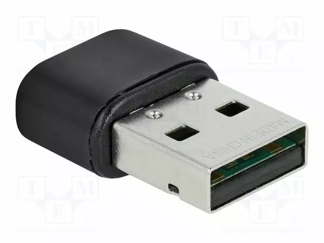 BT SOVITIN - USB A-PISTOKE - USB 2.0 - CHIPSET RTL8821CU - MUSTA - Tietokonetarvikkeet - muut - DELOCK-61000 - 1