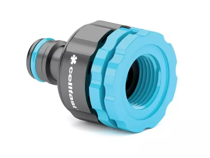 CELLFAST - CONNECTOR WITH FEMALE THREAD - ERGO - 1/2" - 3/4" - 1" - Puutarhaletkut, liittimet ja kastelu - CF53-210 - 1