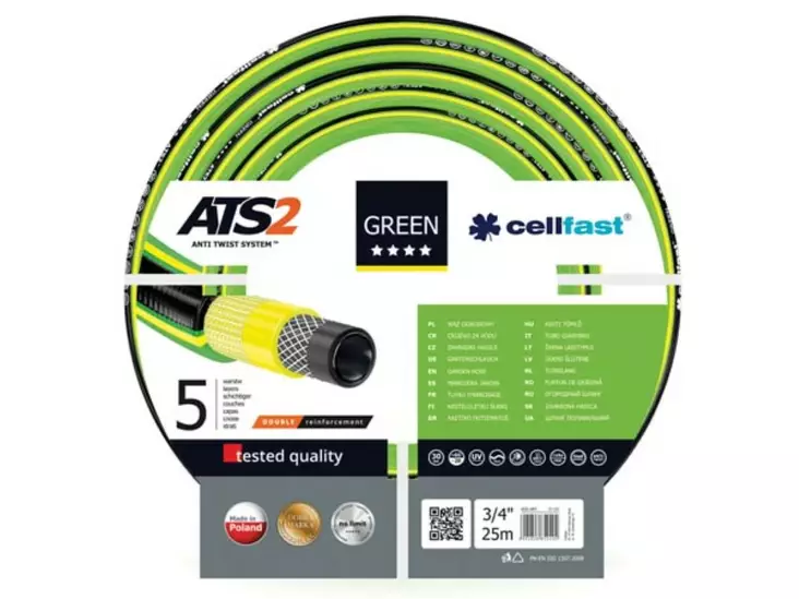 CELLFAST - VESILETKU - GREEN ATS2™ - 3/4" - 25 m - Puutarhaletkut, liittimet ja kastelu - CF15-120 - 1