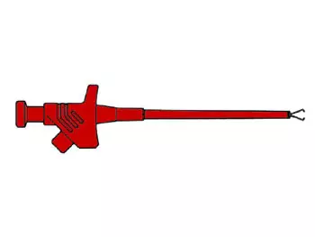 CLAMP ROTATING & FLEXIBLE CLIP JAWS, RED, FEMALE SOCKET 4mm - KLEPS30 - Oskilloskooppien mittapäät - HM6410 - 1