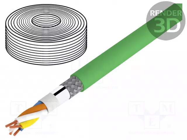 DATAKAAPELI - CHAINFLEX® CF898 - 4X0,34MM2 - VIHREÄ - LANKA - Suojaamattomat ohjaimien kaapelit - CF898.060 - 1