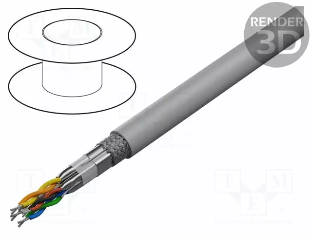 DATAKAAPELI - HYBRIDI-VAALEANHARMAAA - LANKA - CU,TINATTU - Teollisuuden Ethernet-kaapelit - 9903.E4X500 - 1