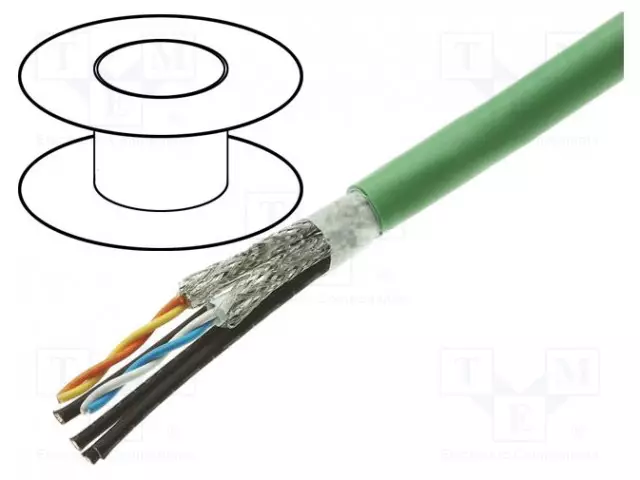 DATAKAAPELI - HYBRIDI-VIHREÄ - LANKA - CU,TINATTU - -20÷80°C - Teollisuuden Ethernet-kaapelit - 09456000300 - 1