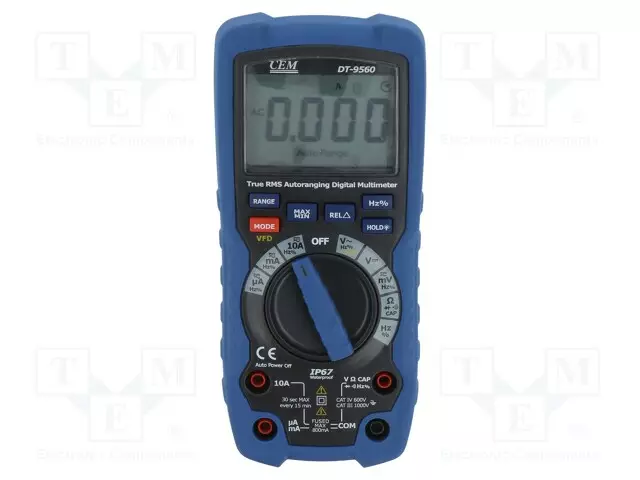 DIGITAALIYLEISMITTARI - LCD - (4000) - TRUE RMS - 10HZ÷10MHZ - IP67 - Digitaaliyleismittarit - DT-9560 - 1