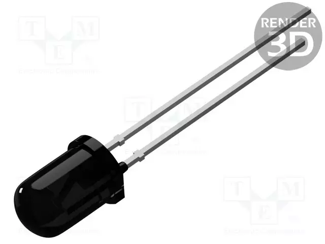 FOTOTRANSISTORI - THT - 70MW - 3MM - ?P MAX: 940NM - 30V - LINSSI: MUSTA - Fototransistorit - PT-A2-DC-3-BE-940 - 1